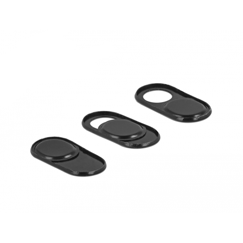 Delock - Tapa de Privacidad para Webcam Portatil / Smartphone / Tablet - Pack 3 Negro