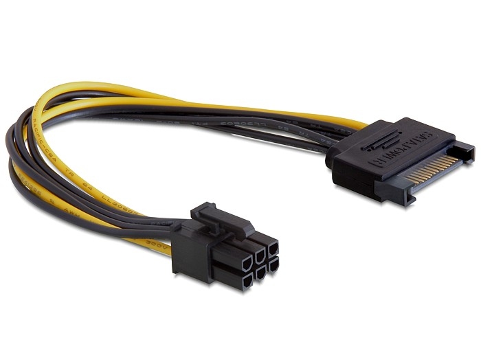 Delock - Cable SATA para 6-Pin VGA