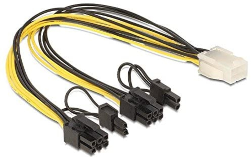 Delock - Cable de Alimentación 6Pin PCIe Z 2x 8Pin 30cm