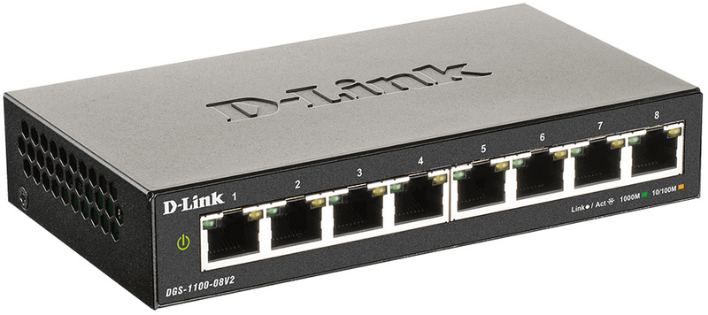 D-Link - Switch D-Link DGS-1100-08V2 EasySmart 8 Portas Gigabit