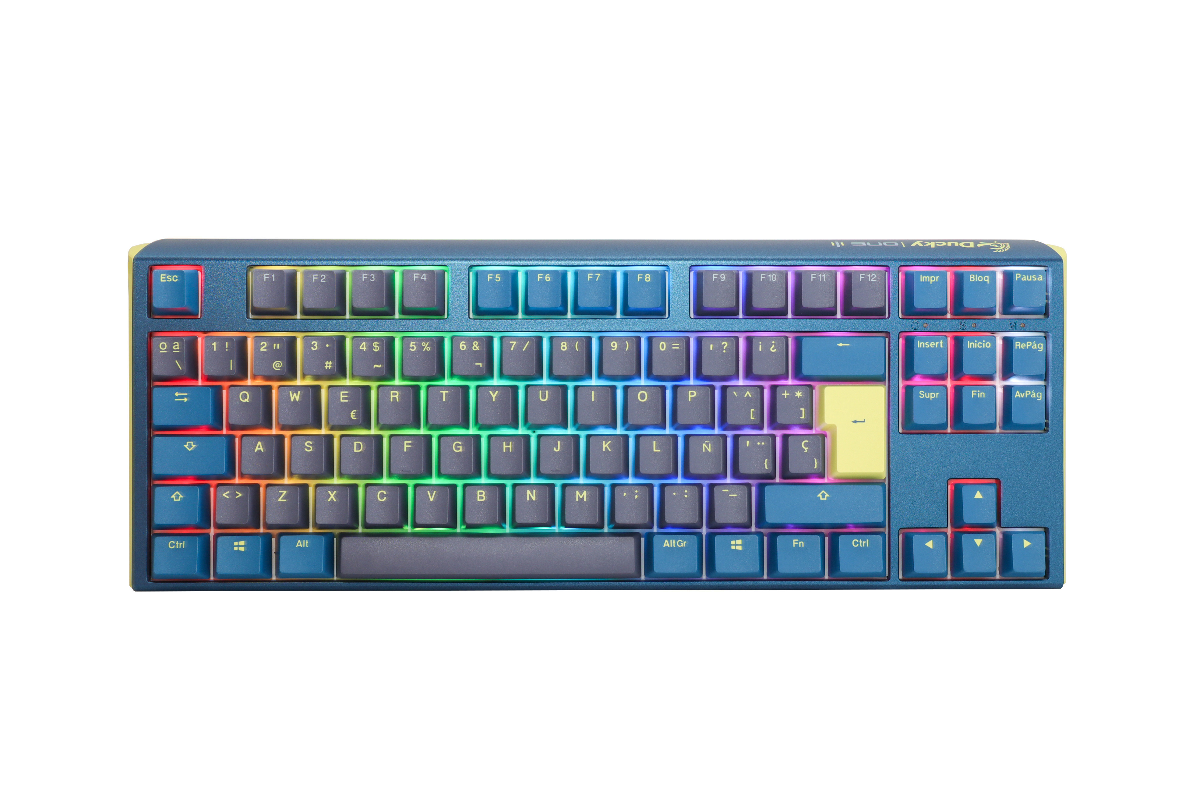 Teclado Ducky One 3 Daybreak TKL, Hot-swappable, MX-Red, RGB, PBT - Mecánico (ES)
