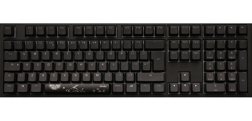 Ducky Shine 7 PBT Gaming Tastatur - MX-Black  (US), RGB LED, blackout