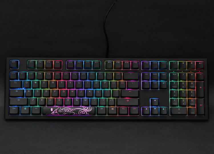 Ducky - Ducky Shine 7 PBT Gaming Tastatur - MX-Black  (US), RGB LED, blackout