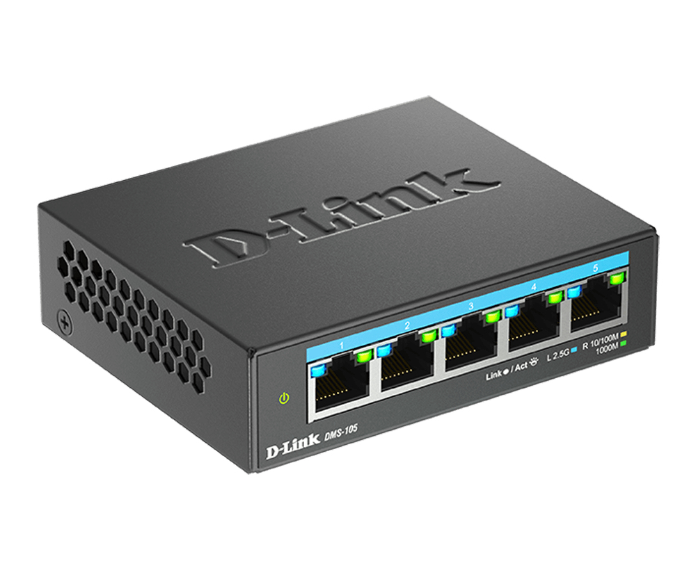 D-Link - Switch D-Link DMS-105 5 Portas Gigabit