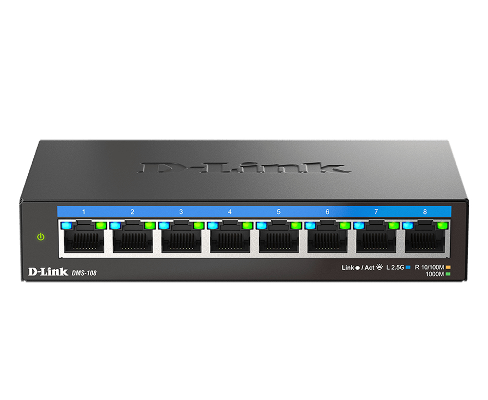 D-Link - Switch D-Link DMS-108 8 Portas Gigabit