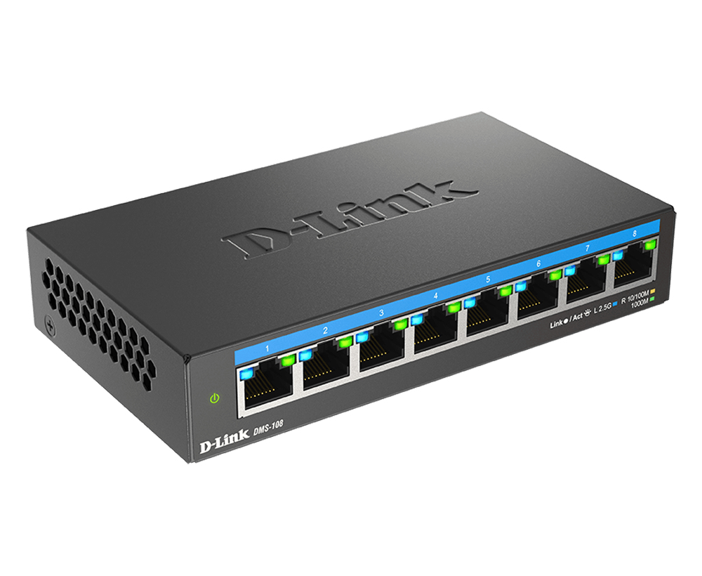 D-Link - Switch D-Link DMS-108 8 Portas Gigabit