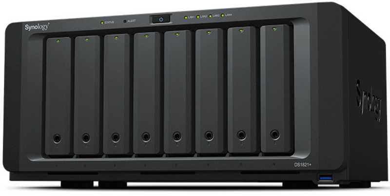 Synology - NAS Synology Disk Station D1821+ - 8 Baías - 2.2GHz 4-core - 4GB RAM