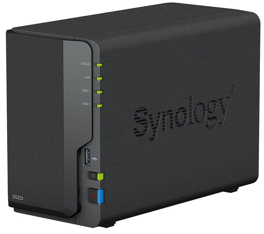 Synology - NAS Synology Disk Station DS223 - 2 Baías - 1.7GHz 4-core - 2GB RAM