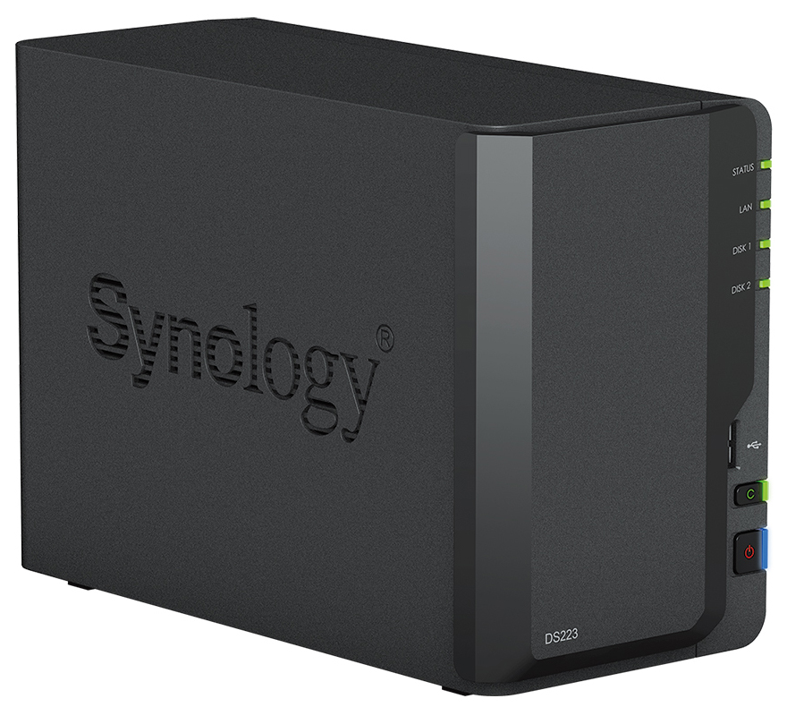 Synology - NAS Synology Disk Station DS223 - 2 Baías - 1.7GHz 4-core - 2GB RAM