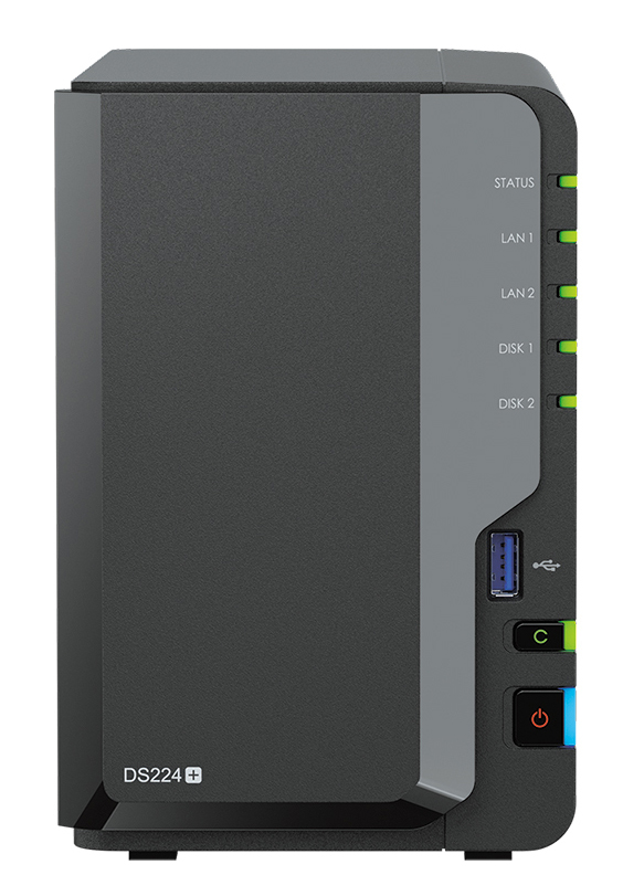 Synology - NAS Synology Disk Station DS224+ - 2 Baías -2.0GHz-2.7GHz 4-core - 2GB RAM