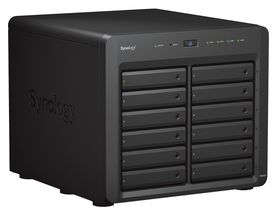 Synology - NAS Synology Disk Station DS2422+ - 12 Baías - 2.2GHz 4-core - 4GB RAM