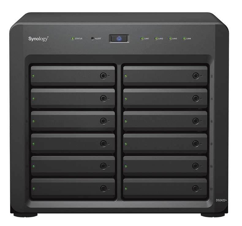 Synology - NAS Synology Disk Station DS2422+ - 12 Baías - 2.2GHz 4-core - 4GB RAM