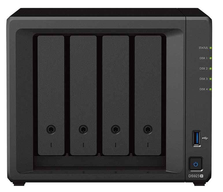 Synology - NAS Synology Disk Station DS923+ - 4 Baías - 2.6GHz-3.1GHz 2-core - 4GB RAM