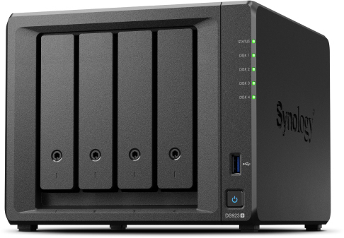 Synology - NAS Synology Disk Station DS925+ - 4 Baías - CPU 4-Core AMD Ryzen V1500B - 4GB RAM
