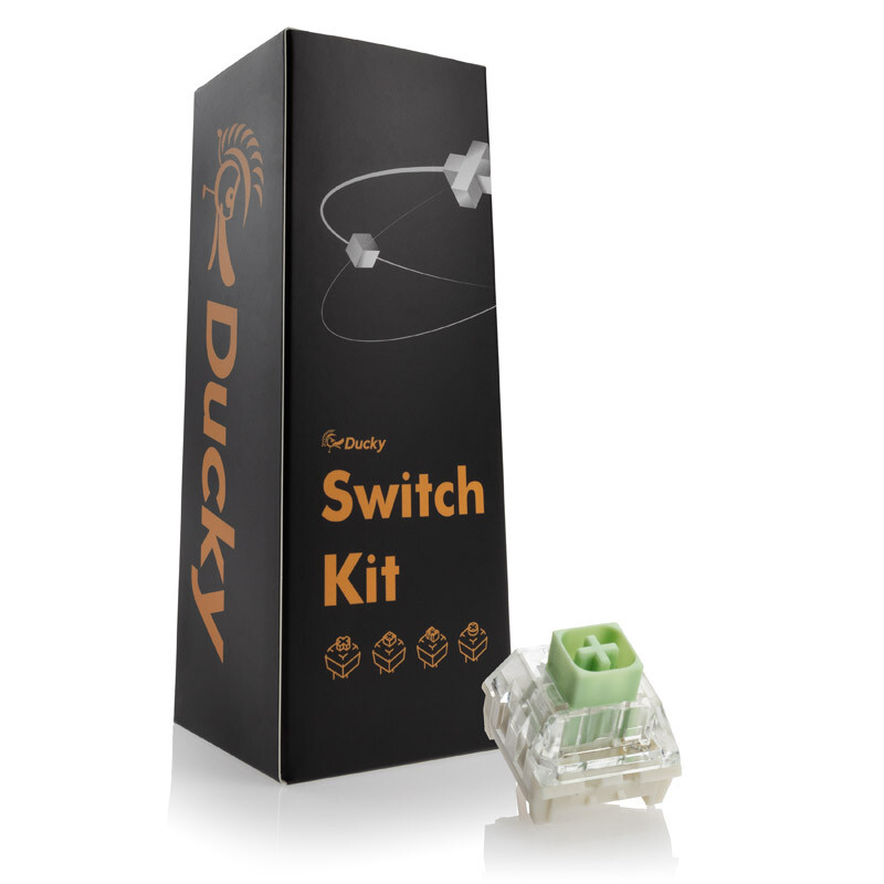 Ducky - Pack 110 Switches Ducky Kalih Box Jade, Mecánicos, 3-Pin, Clicky, MX-Steam, 50g