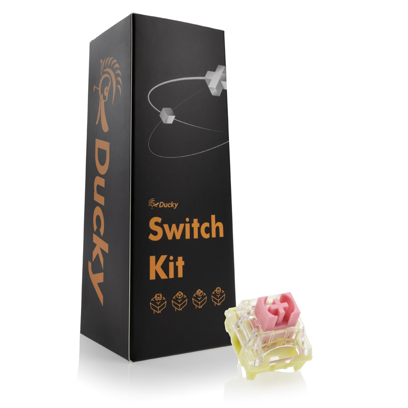 Ducky - Pack 110 Switches Ducky TTC Gold Pink, Mecánicos, 3-Pin, linear, MX-Stem, 37g