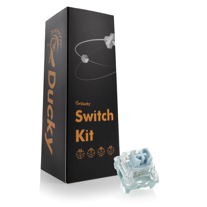 Pack 110 Switches Ducky TTC Bluish White, Mecánicos, 3-Pin, linear, MX-Stem, 42g