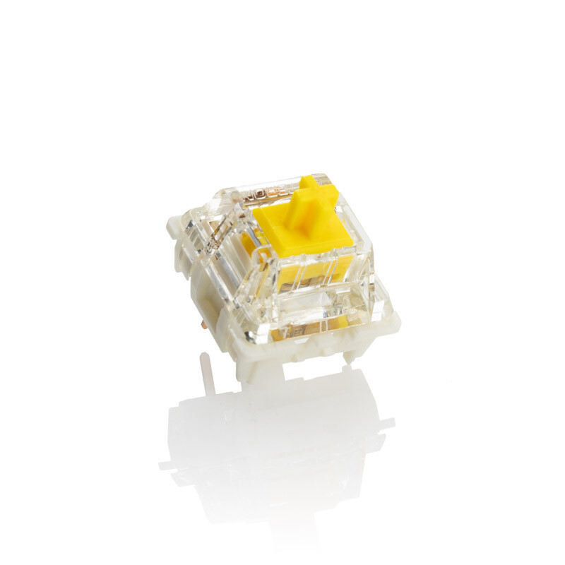 Ducky - Pack 110 Switches Ducky Gateron G Pro Yellow, Mecánicos, 3-Pin, Linear, MX-Stem, 50g