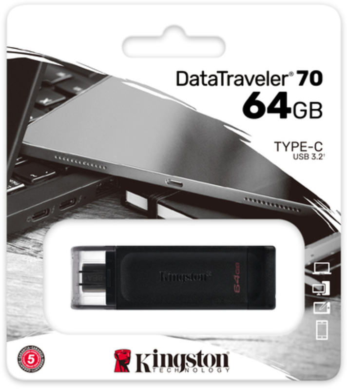 Kingston - Pen Kingston DataTraveler 70 64GB USB3.2 Type C Gen 1