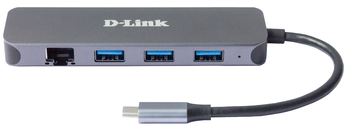 D-Link - HUB USB D-Link USB-C Macho > 3 x USB 3.0 (SS) + 1 x USB-C (Thunderbolt 3) (PD60W) + 1 x RJ45