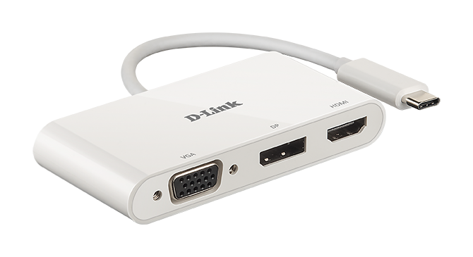 HUB USB D-Link USB-C Macho para 1 x HDMI + 1 x DisplayPort + 1 x VGA