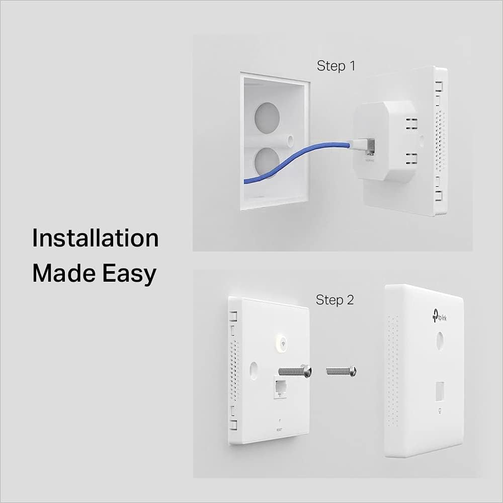 TP-Link - Access Point TP-Link OMADA N300 Wi-Fi Wall-Plate Porta PoE