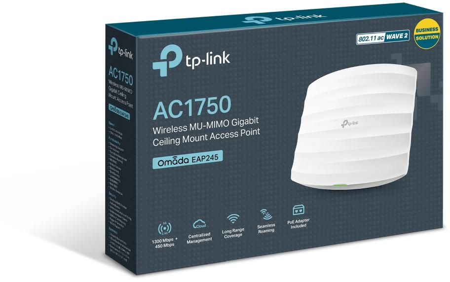 TP-Link - Access Point TP-Link OMADA EAP245 AC1750 Ceiling Mynt Dual-Band Wi-Fi