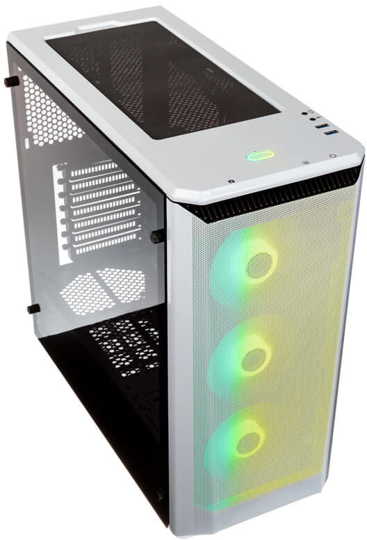 Phanteks - ** B Grade ** Caja ATX Phanteks Eclipse P400 Air Vidro Temperado Mesh DRGB Blanco