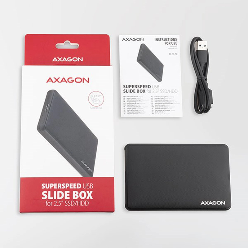 AXAGON - Caja Externo AXAGON EE25-SL 2.5" USB 3.0 / SATA III - USB-A