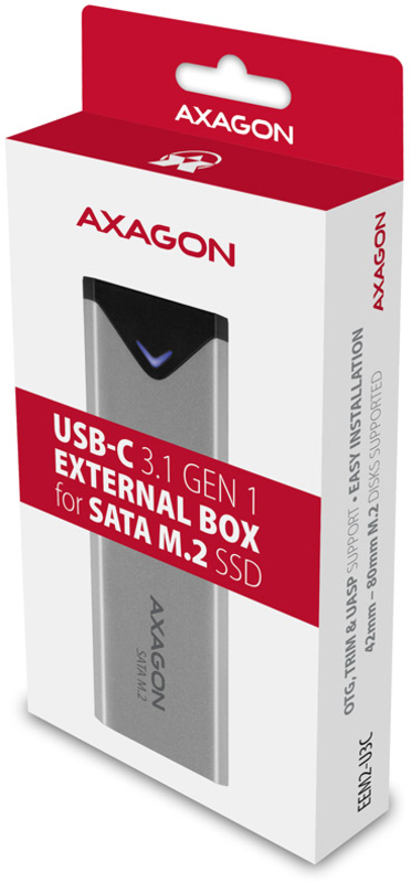 AXAGON - Caja Externo AXAGON EEM2-U3C para M.2/SATA/SSD USB-C 3.2 Gen1