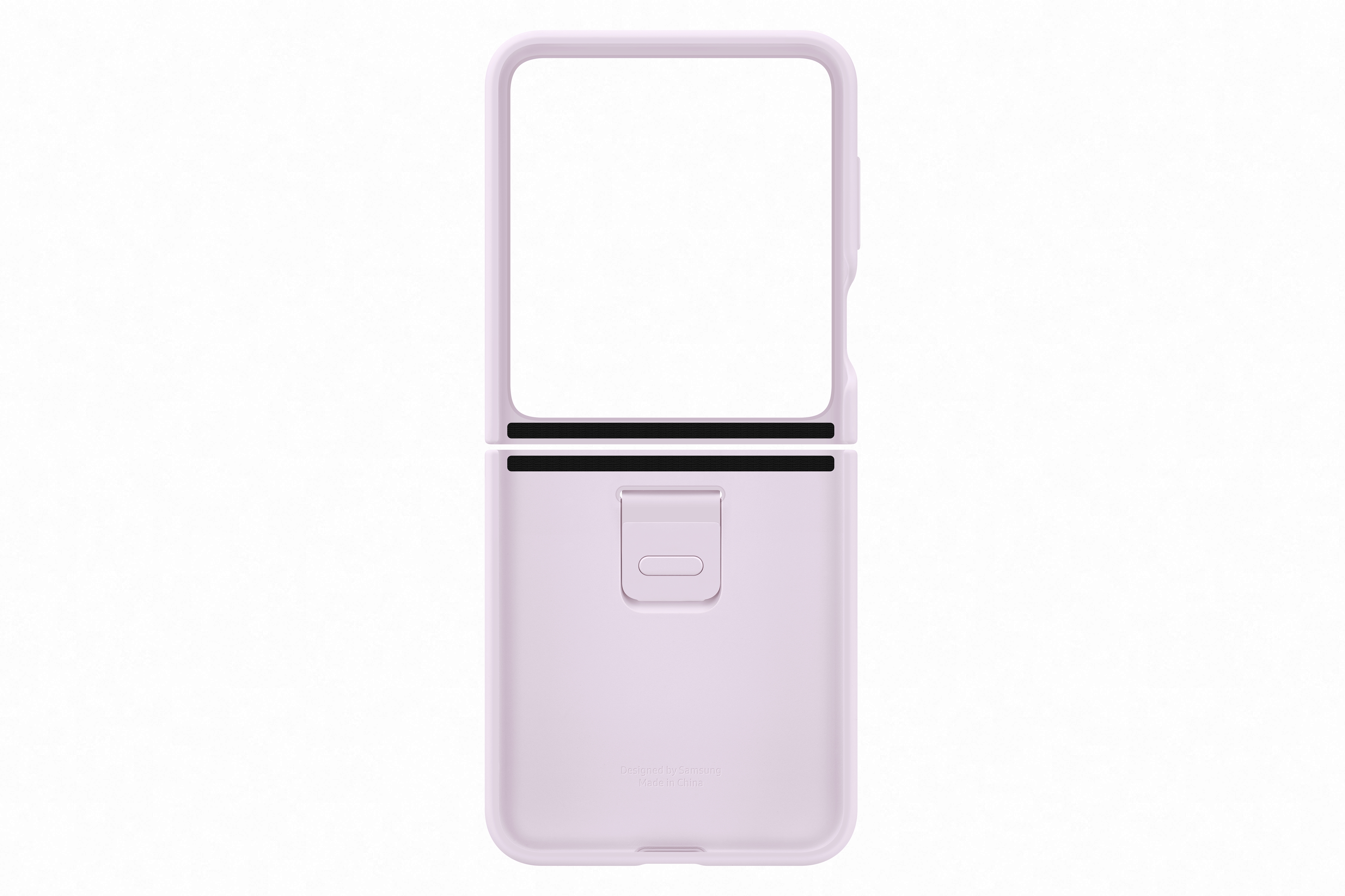 Samsung - Funda de Silicona Samsung Flip5 con anillo Lavanda