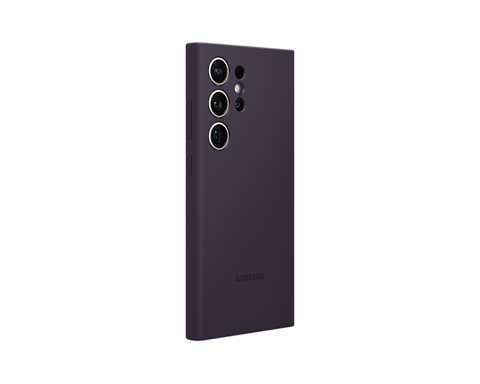 Samsung - Funda de Silicona Samsung Galaxy S24 Ultra Negro Purpura