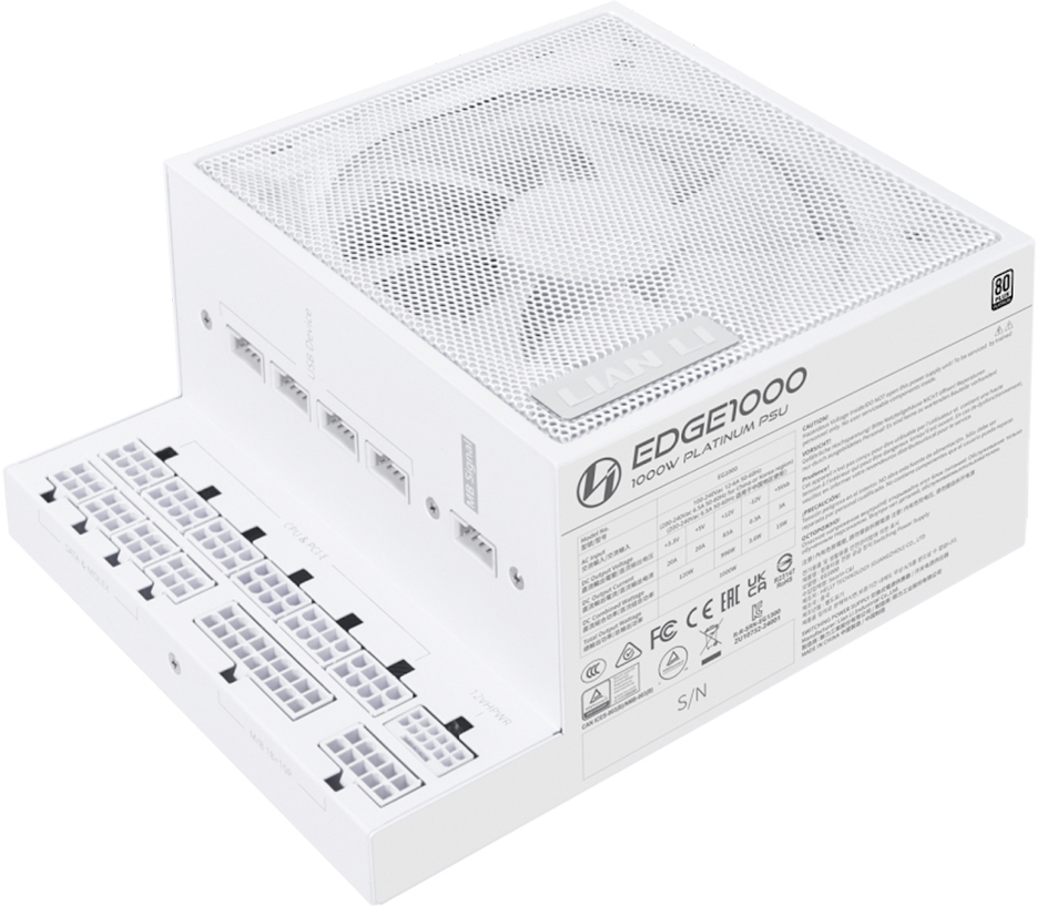 Lian Li - Fuente Modular Lian Li Edge 1000W 80+ Platinum Blanca