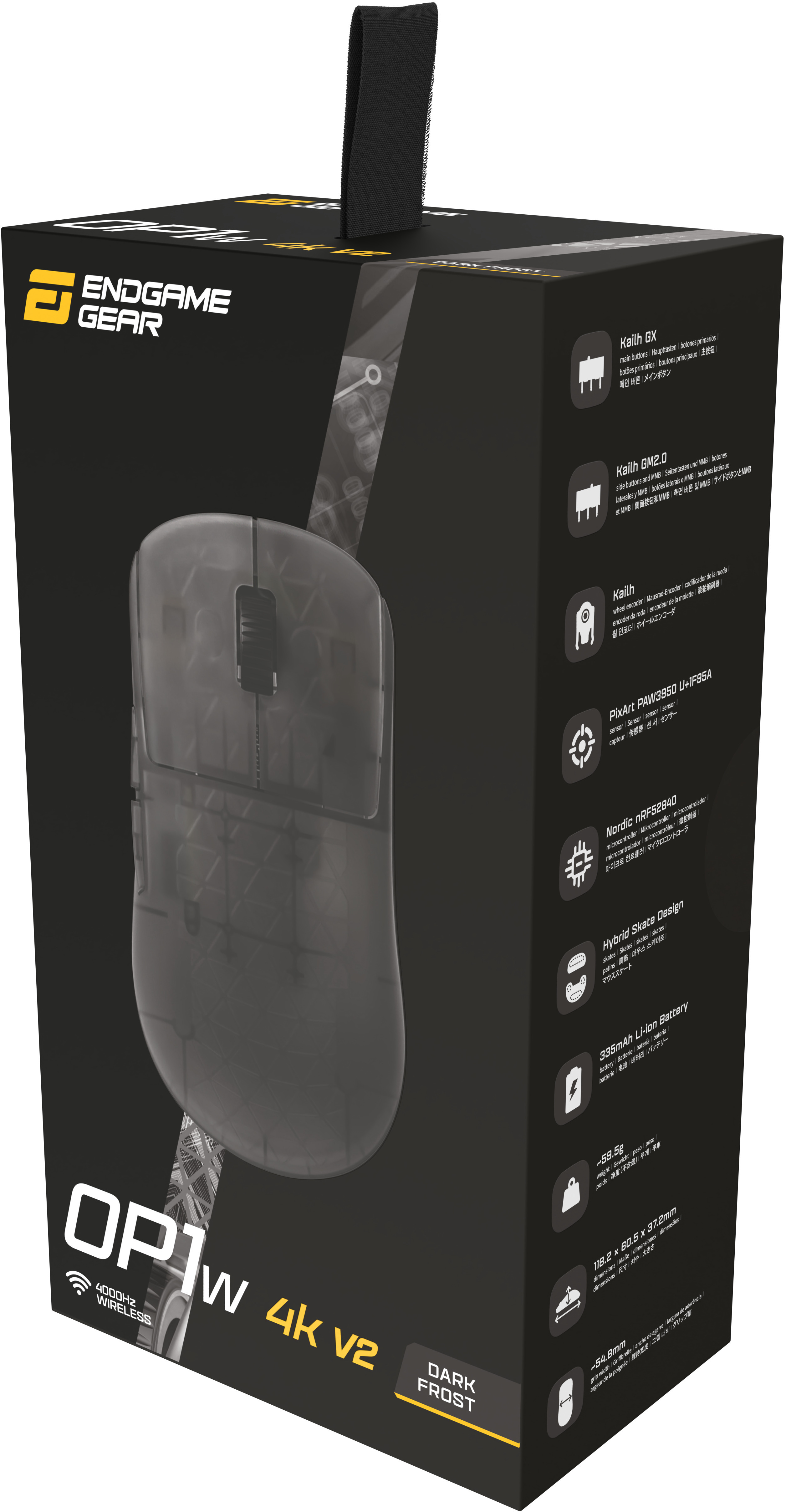 Endgame Gear - Ratón Gaming Endgame Gear OP1w 4k V2 Wireless Gaming Mouse - Dark Frost