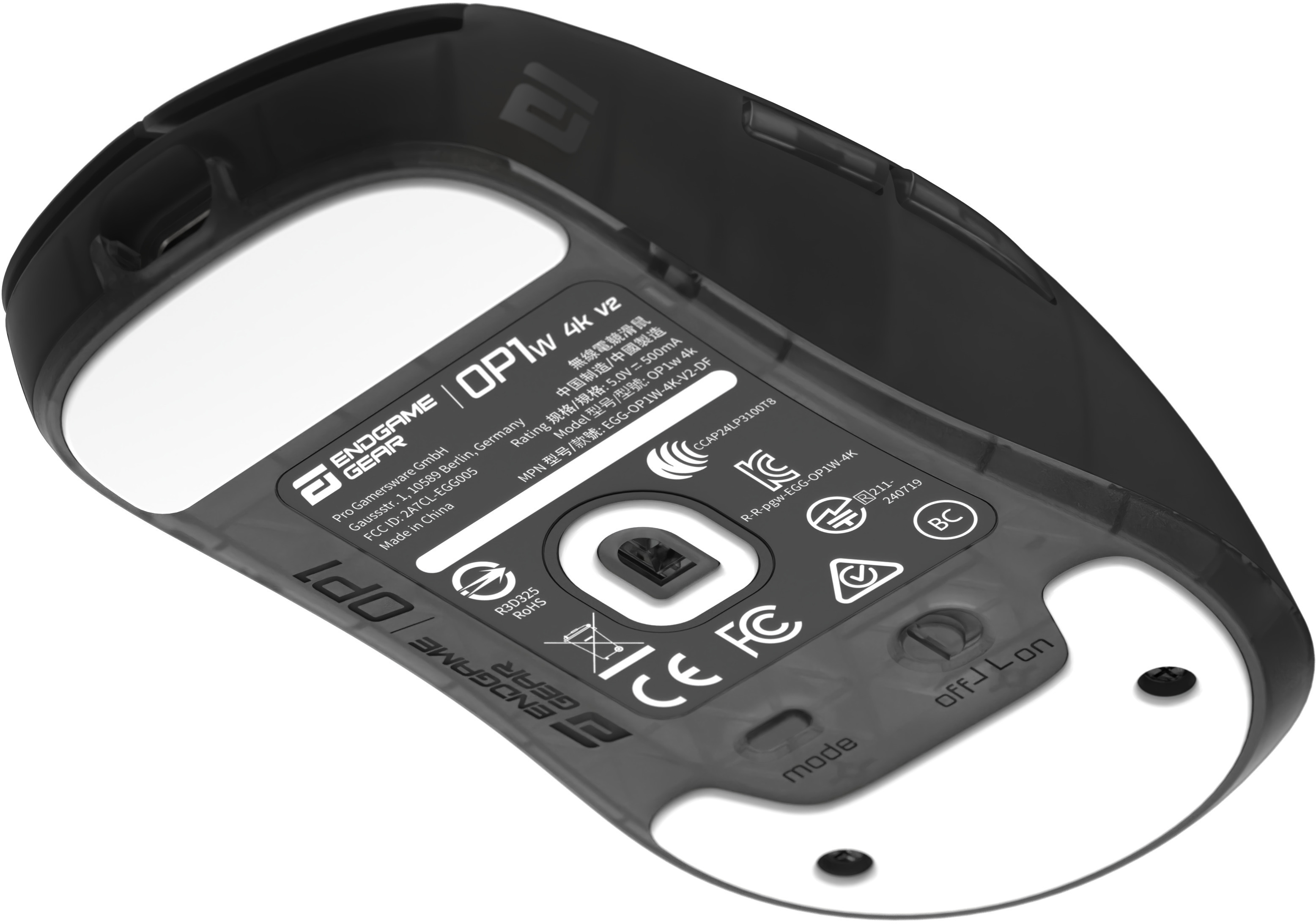 Endgame Gear - Ratón Gaming Endgame Gear OP1w 4k V2 Wireless Gaming Mouse - Dark Frost
