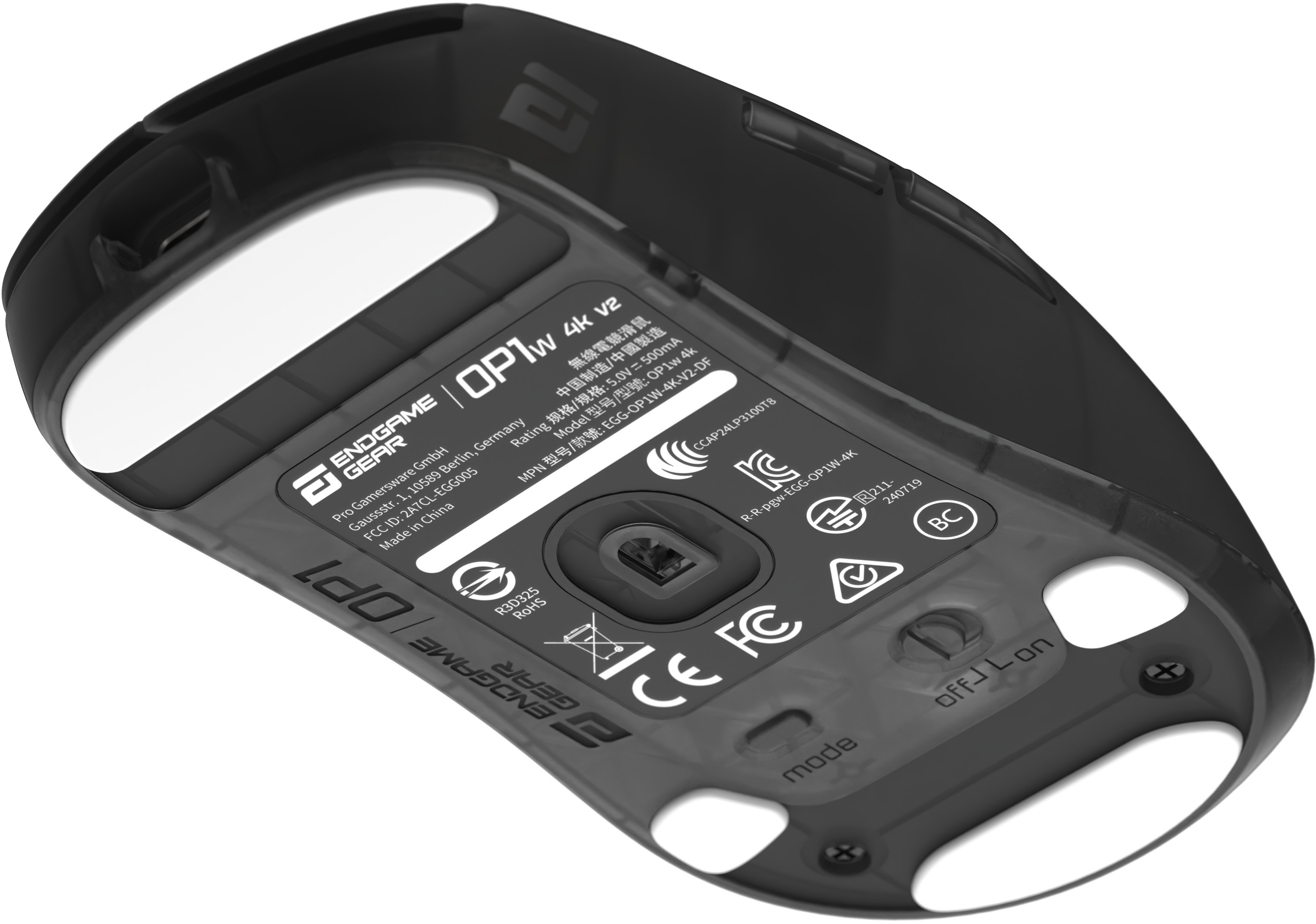 Endgame Gear - Ratón Gaming Endgame Gear OP1w 4k V2 Wireless Gaming Mouse - Dark Frost