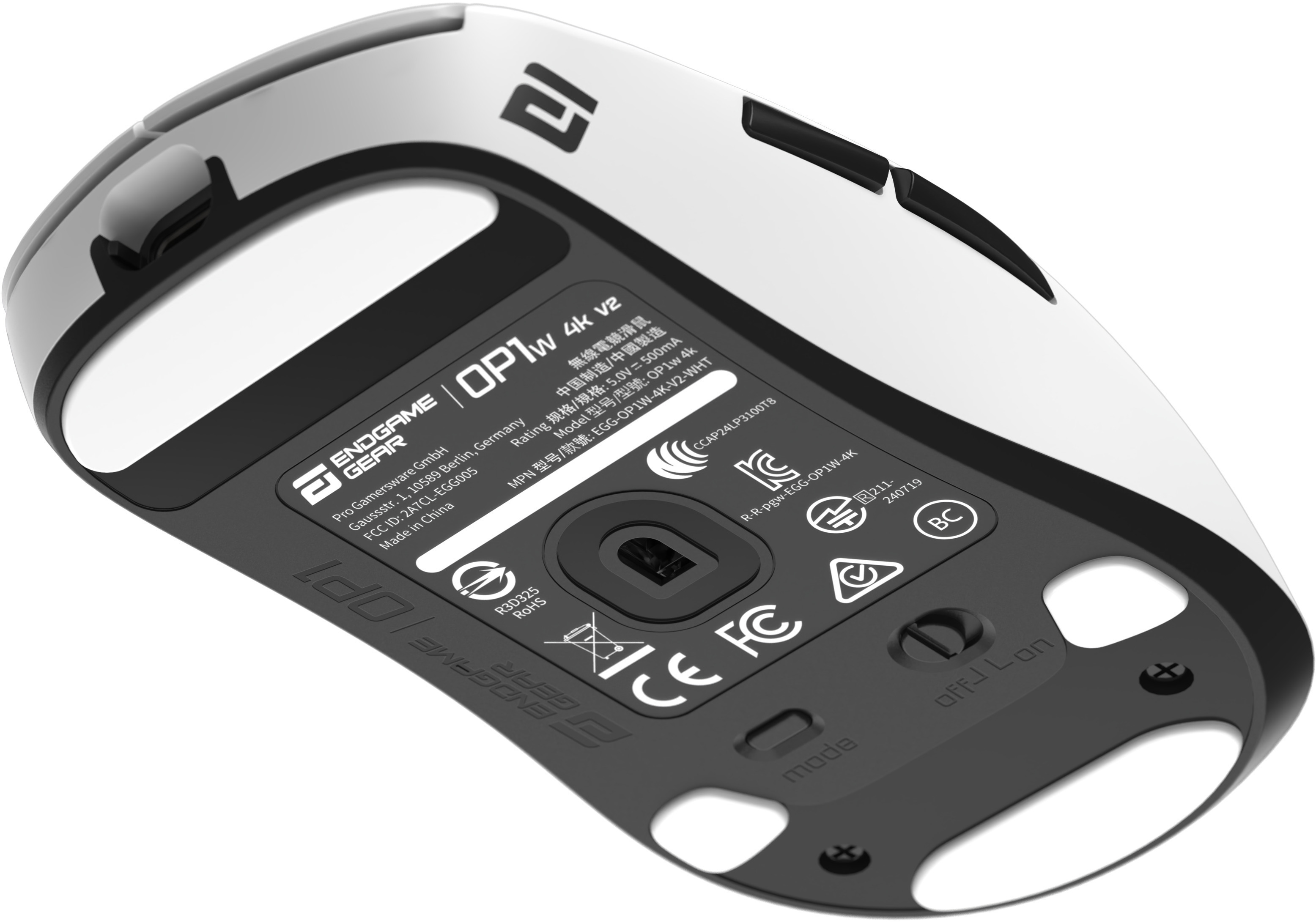 Endgame Gear - Ratón Gaming Endgame Gear OP1w 4k V2 Wireless Gaming Mouse - Blanco