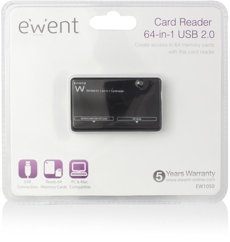 Ewent - Lector de Tarjetas Ewent All-in-One USB 2.0 Negro