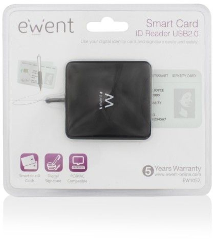 Ewent - Lector de Tarjetas Inteligentes Ewent USB 2.0 Negro