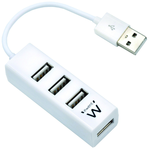 Hub USB Ewent 4 Portas USB 2.0 Blanco