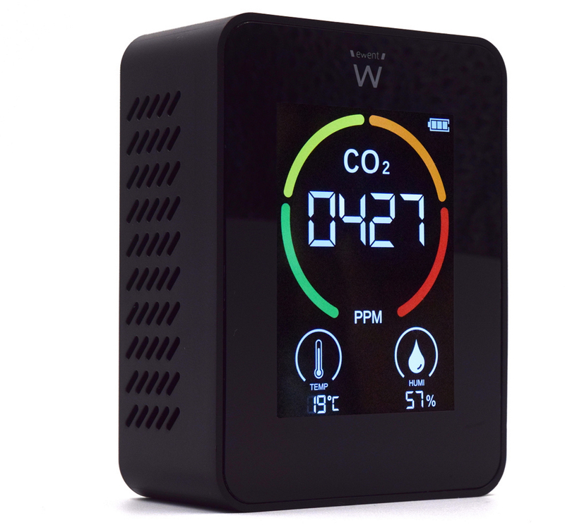 Sensor de Qualidade do Ar Ewent - Medidor de CO2 , Temperatura y Humidade