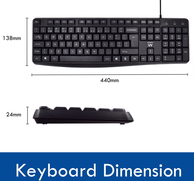 Ewent - Teclado + Ratón Ewent PT Negro