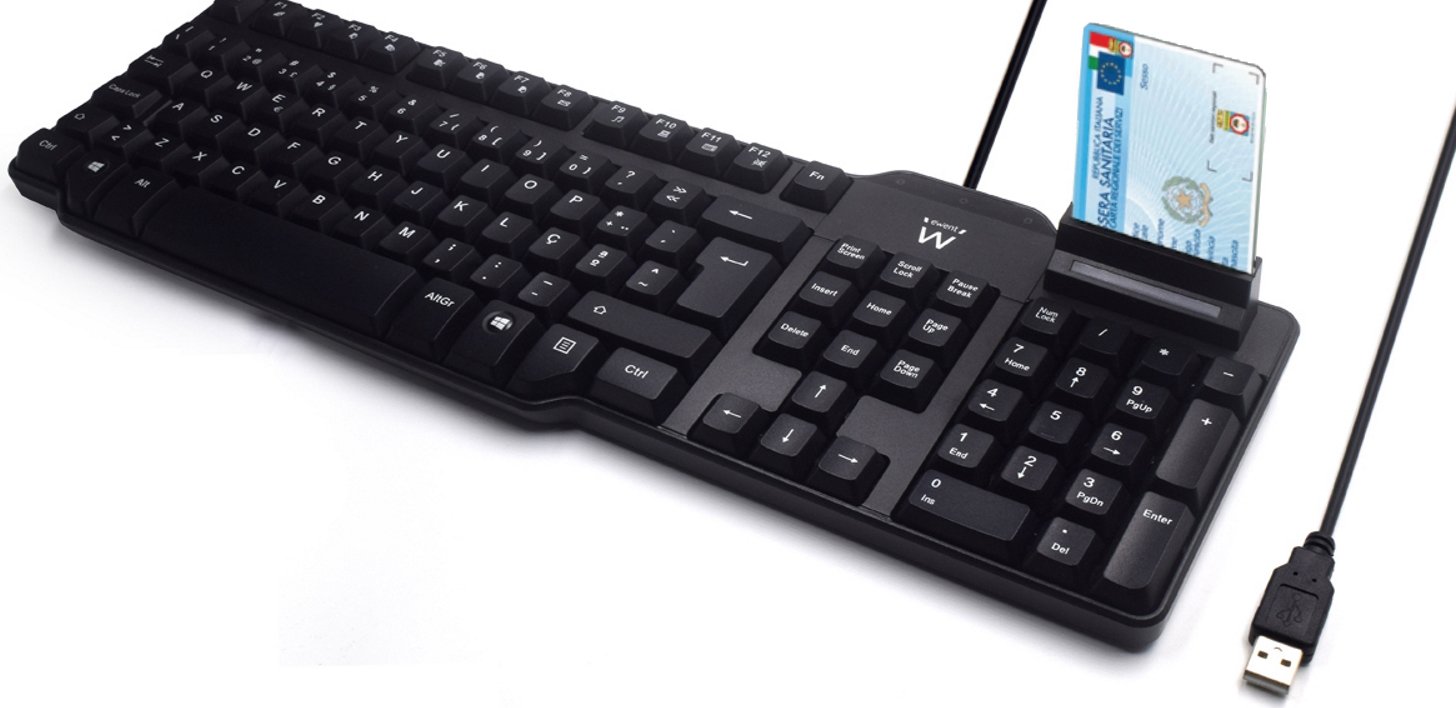 Ewent - Teclado Ewent EW3253 USB c/Lector de Tarjetas