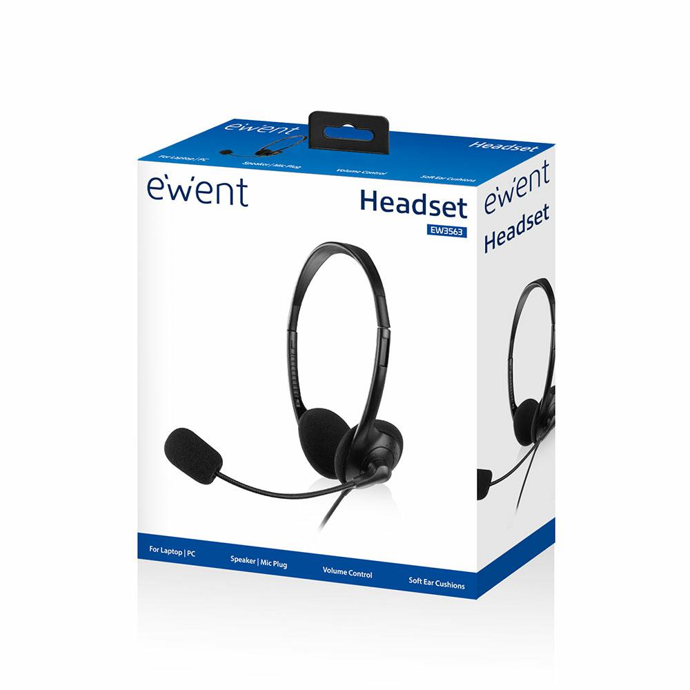 Ewent - Headset Ewent EW3563 Stereo Negro