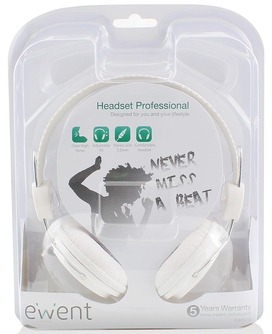 Ewent - Auriculares Ewent EW3578 Blanco