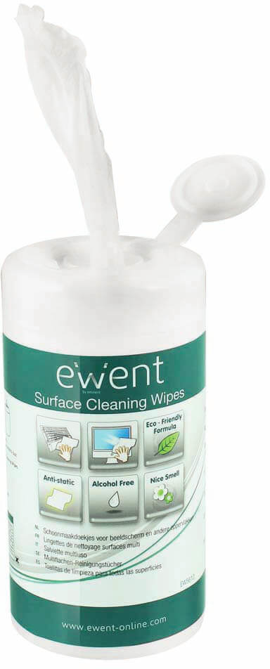Ewent - Toallitas para limpiar superficies (100 unidades)