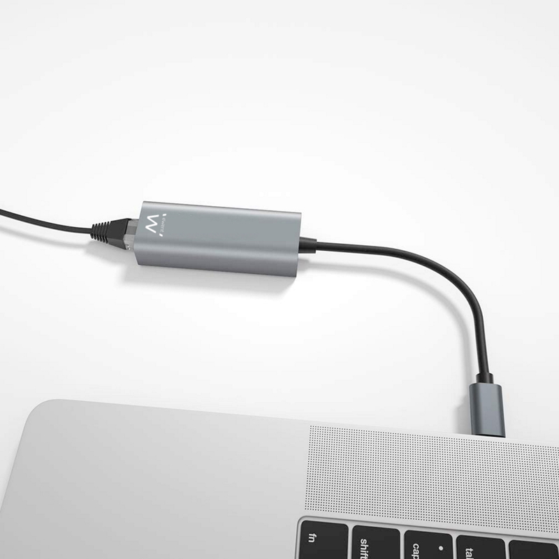 Ewent - Adaptador Gigabit Ewent USB-C para Gigabit Gris