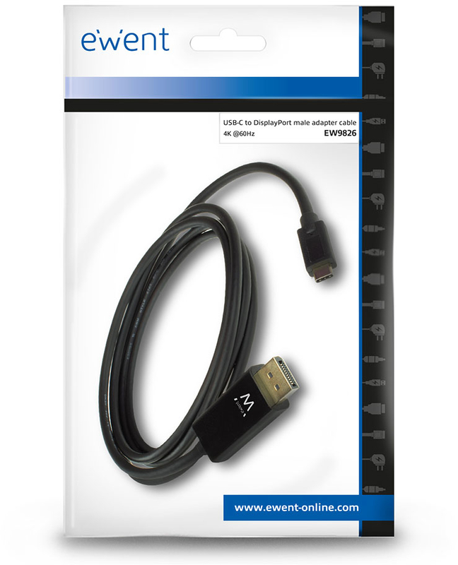 Ewent - Cable Conversor USB-C para DisplayPort/Macho 4K/60Hz 2m