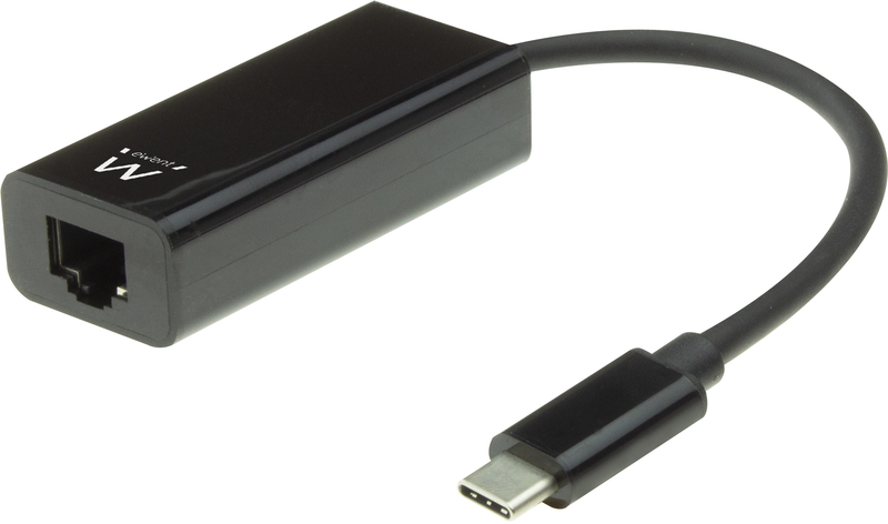 Adaptador Gigabit Ewent USB-C para Gigabit Negro