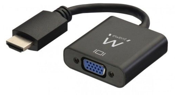 Ewent - Cable Conversor Ewent HDMI para VGA c/Audio Negro